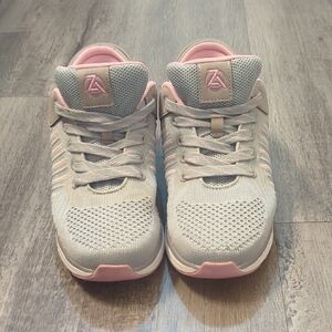 Zeba Step Into Pink and Gray Sneakers